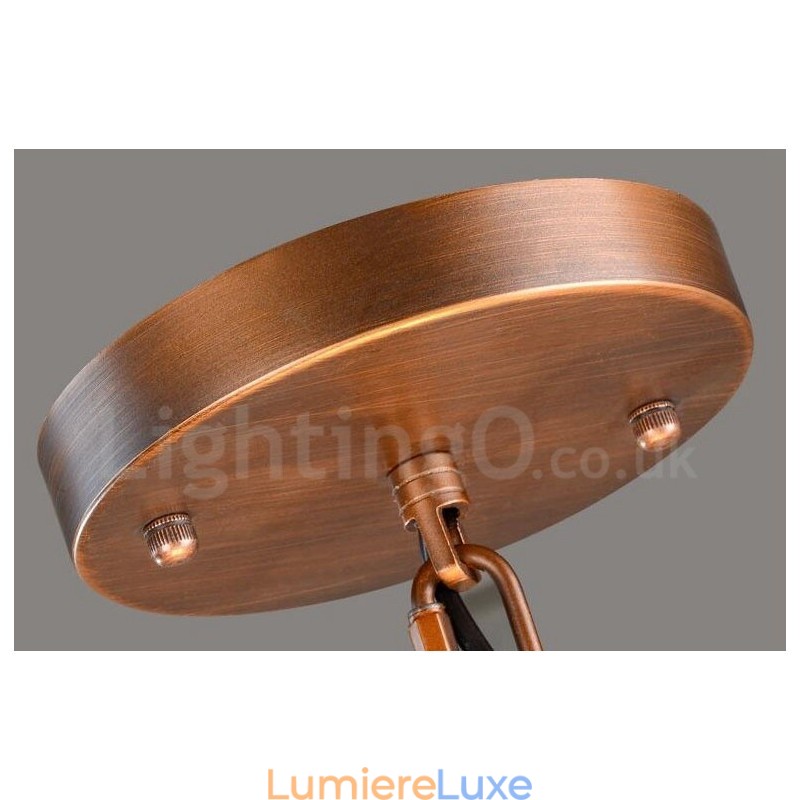 Lustre rustique en métal intégré à 4 lumières