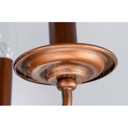Lustre rustique en métal intégré à 4 lumières