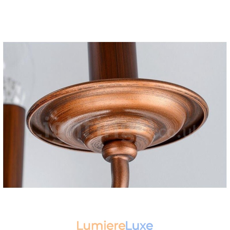 Lustre rustique en métal intégré à 4 lumières