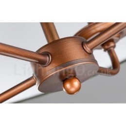 Lustre rustique en métal intégré à 4 lumières