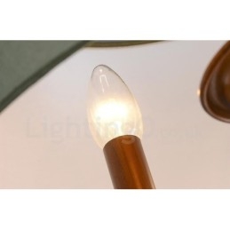 Lustre rustique en métal intégré à 4 lumières