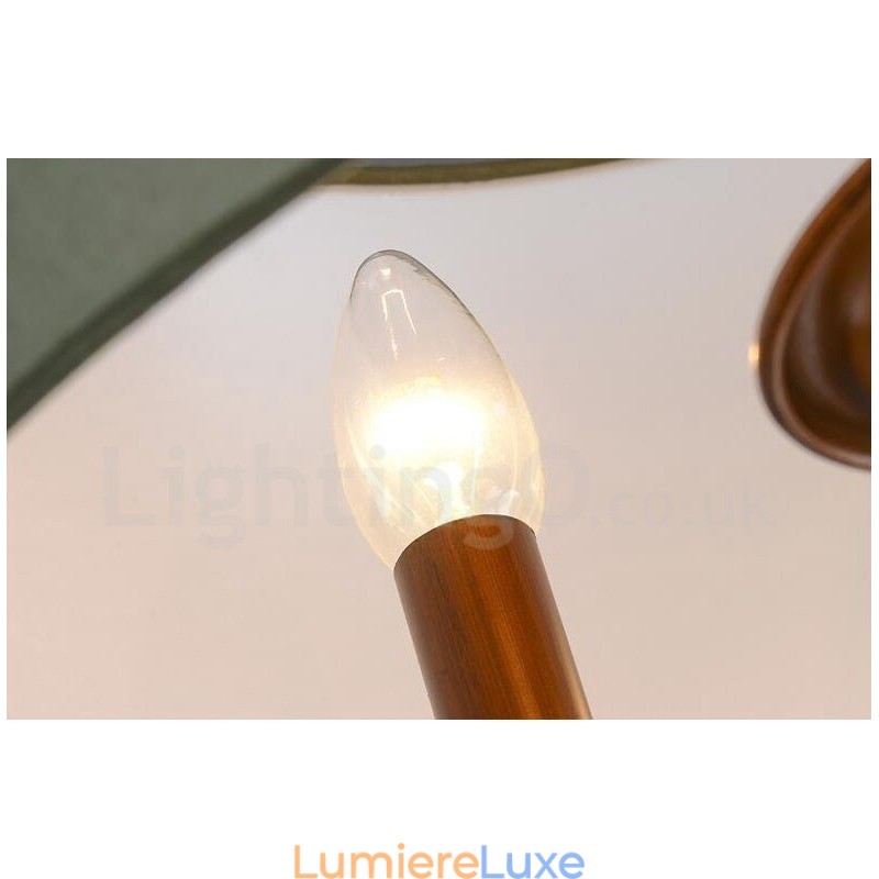 Lustre rustique en métal intégré à 4 lumières