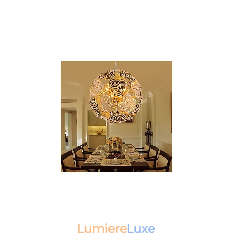 Lustre moderne simple en forme de globe en cristal