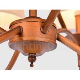 Lustre en métal intégré à 6 lumières de style rustique