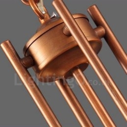 Lustre en métal intégré à 6 lumières de style rustique