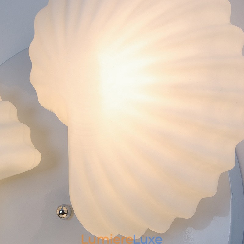 Lustre intégré classique traditionnel à 3 lumières avec abat-jour en verre