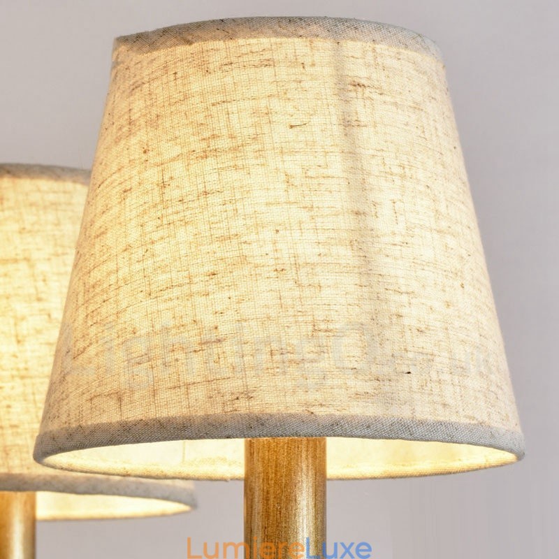 Lustre en métal intégré à 8 lumières de style rustique