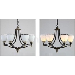 Lustre en métal intégré à 6 lumières de style rustique
