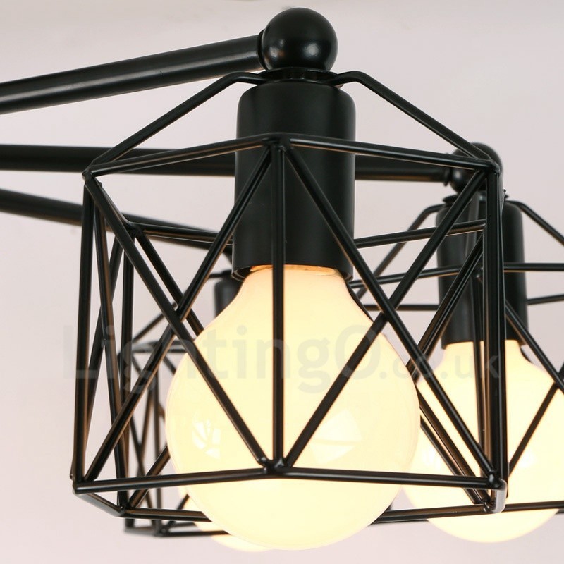 Lustre rustique intégré à 3 lumières