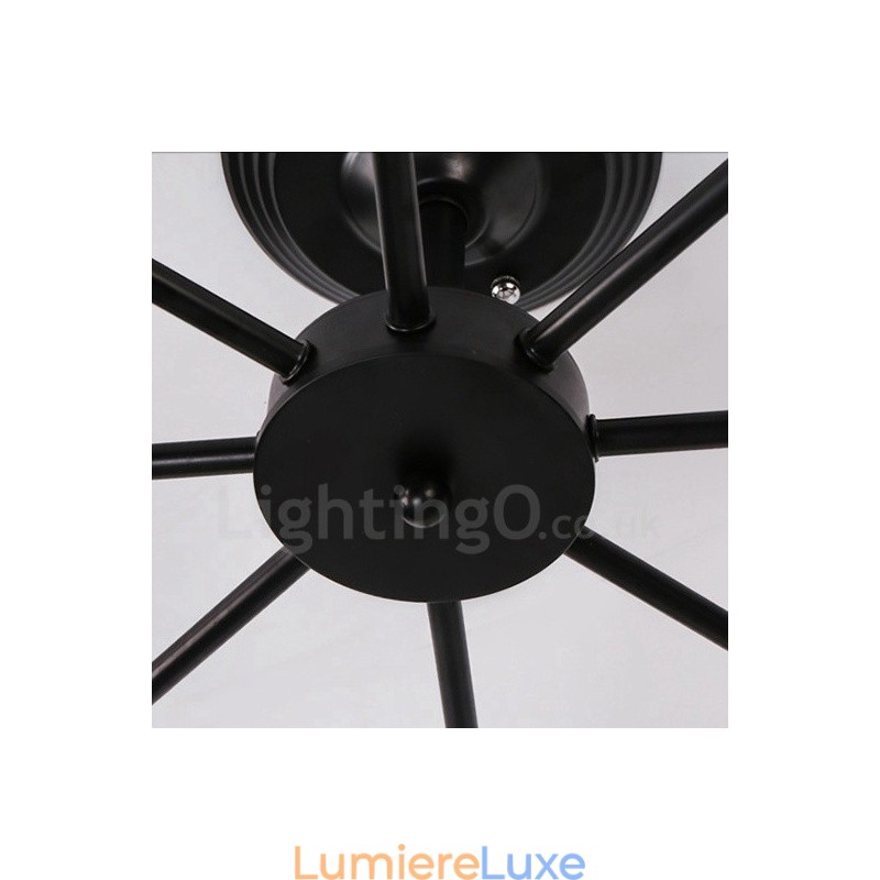 Lustre rustique intégré à 8 lumières