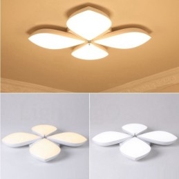 Plafonnier encastré en métal intégré contemporain moderne à 4 lumières