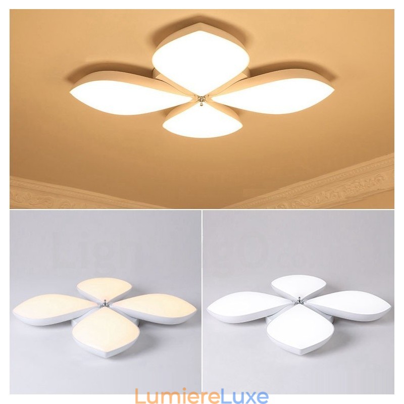 Plafonnier encastré en métal intégré contemporain moderne à 4 lumières