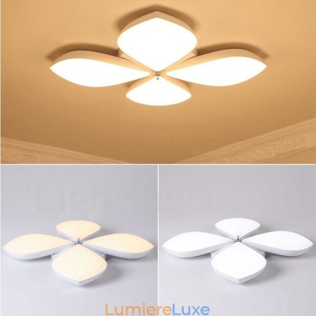 Plafonnier encastré en métal intégré contemporain moderne à 4 lumières Plafonnier encastré en métal intégré contemporain moderne à 4 lumières