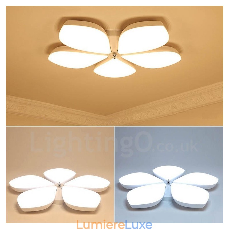 Plafonnier encastré en métal intégré contemporain moderne à 5 lumières