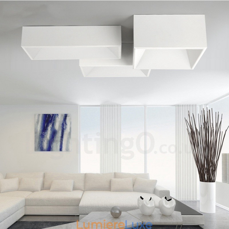 Plafonnier encastré en métal intégré contemporain moderne