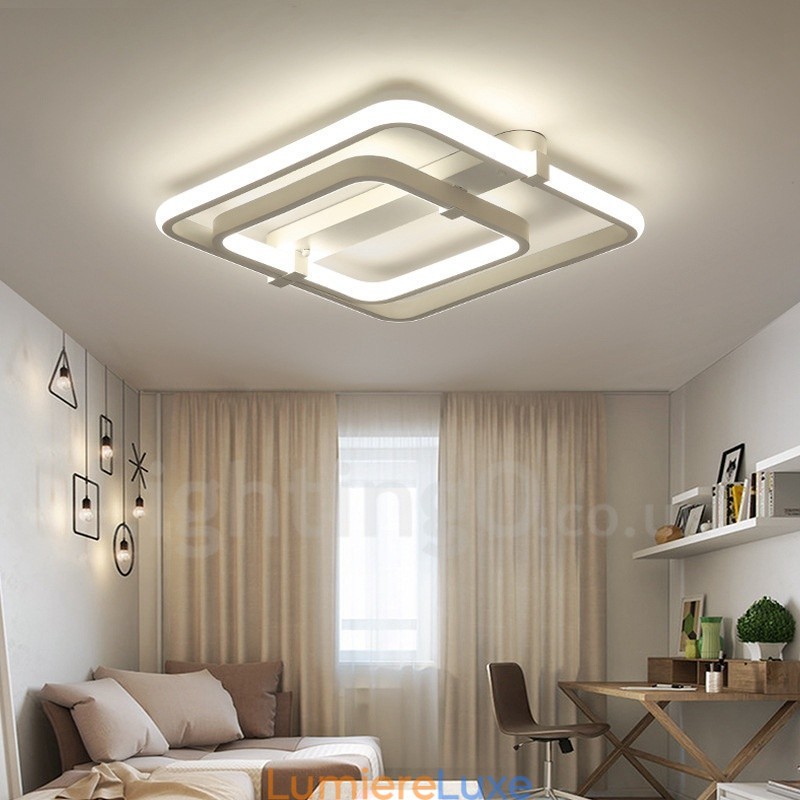 Plafonnier encastré contemporain moderne à 2 anneaux