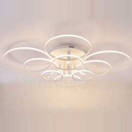 Plafonnier encastré en métal intégré contemporain moderne à 10 lumières