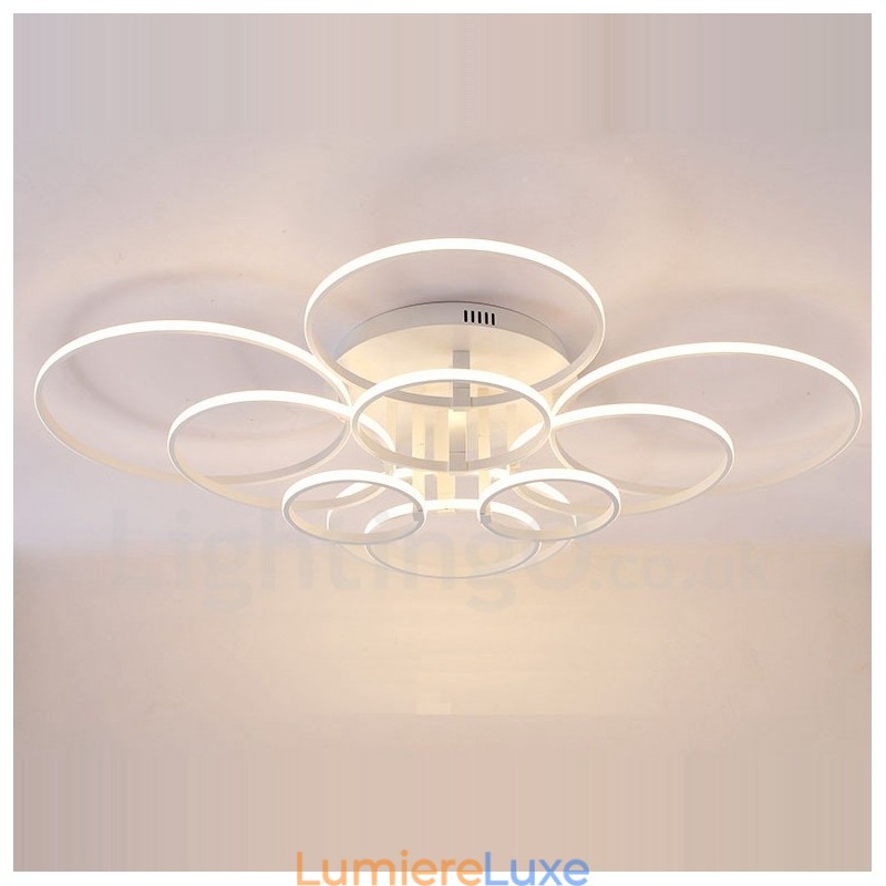 Plafonnier encastré en métal intégré contemporain moderne à 10 lumières