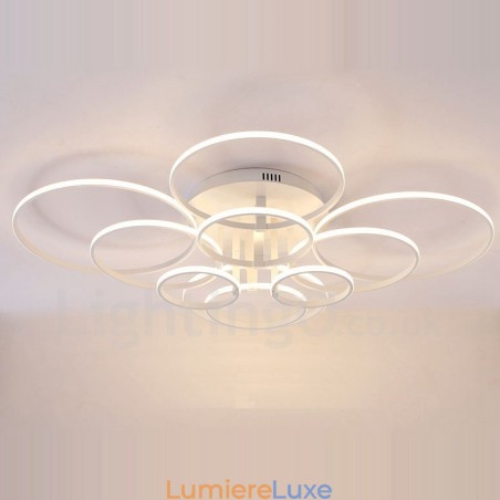Plafonnier encastré en métal intégré contemporain moderne à 10 lumières Plafonnier encastré en métal intégré contemporain moderne à 10 lumières