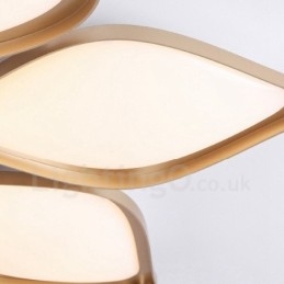 Plafonnier encastré moderne contemporain à 3 lumières en métal intégré