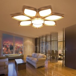 Plafonnier encastré en métal intégré contemporain moderne à 8 lumières