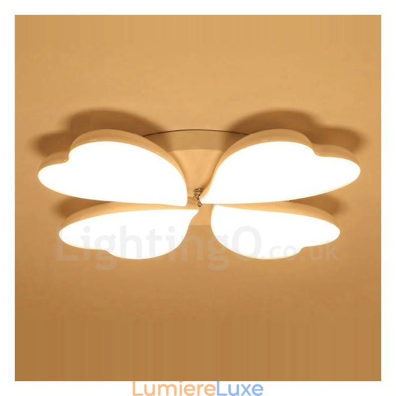 Plafonnier encastré en métal intégré contemporain moderne à 4 lumières