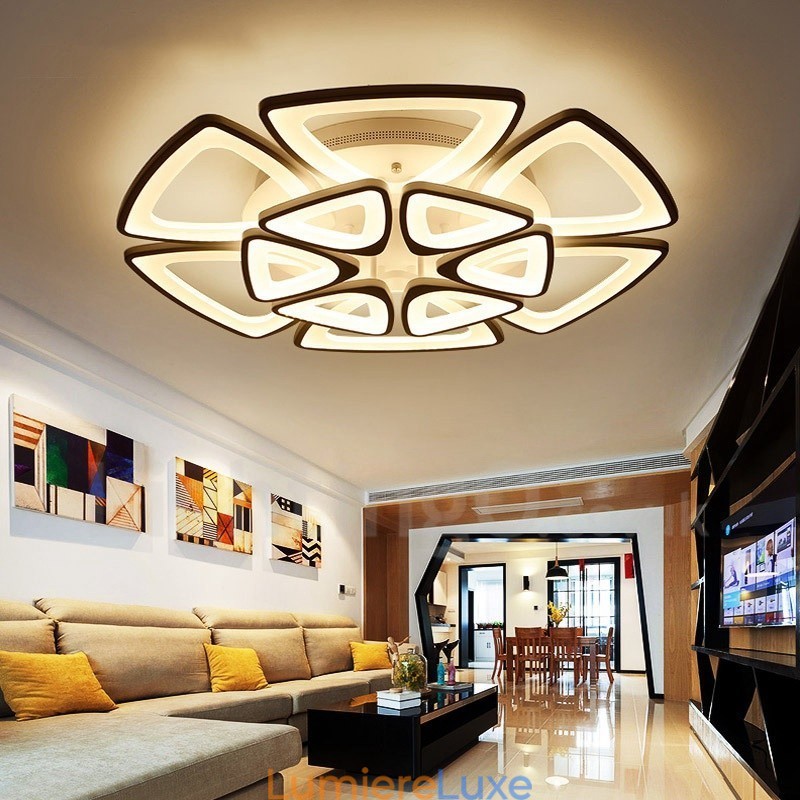 Plafonnier encastré contemporain moderne à 12 lumières