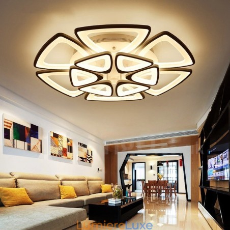 Plafonnier encastré contemporain moderne à 12 lumières Plafonnier encastré contemporain moderne à 12 lumières