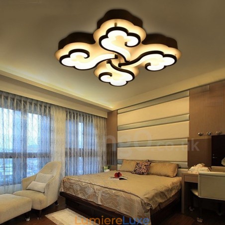 Plafonnier encastré contemporain moderne à 4 lumières Plafonnier encastré contemporain moderne à 4 lumières