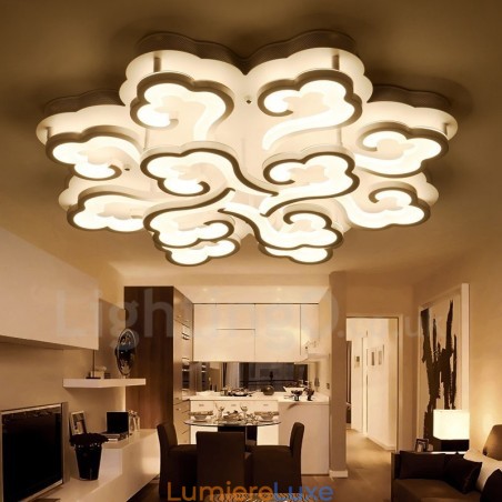 Plafonnier encastré contemporain moderne à 12 lumières Plafonnier encastré contemporain moderne à 12 lumières