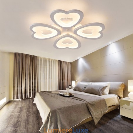 Plafonnier encastré contemporain moderne à 4 lumières Plafonnier encastré contemporain moderne à 4 lumières