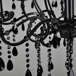 Lustre en cristal moderne contemporain à 10 lumières en métal