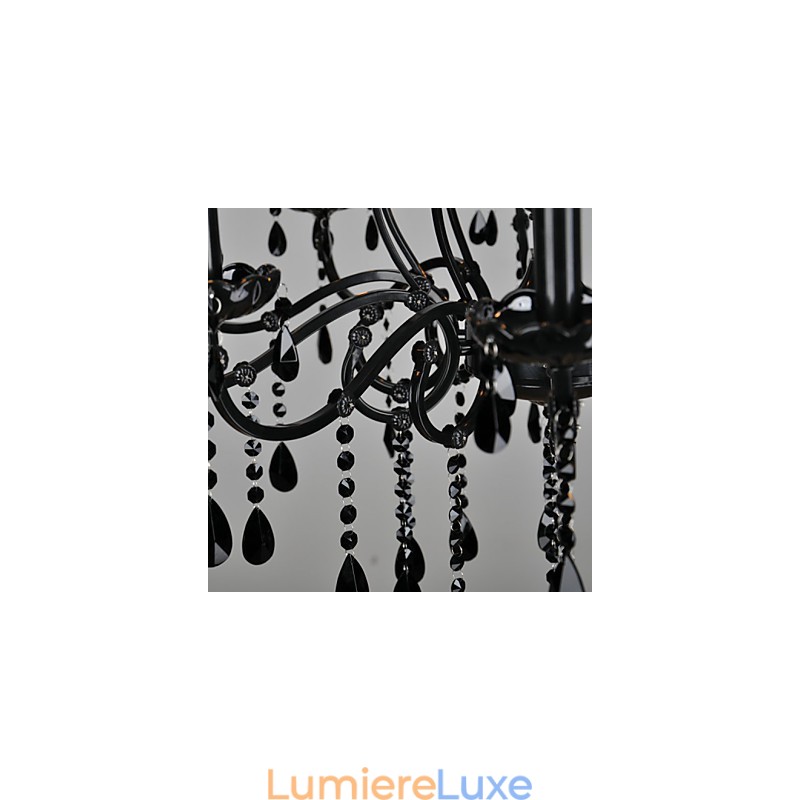 Lustre en cristal moderne contemporain à 10 lumières en métal