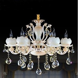 Pendentif de luxe en alliage de zinc et cristal de jade de style européen