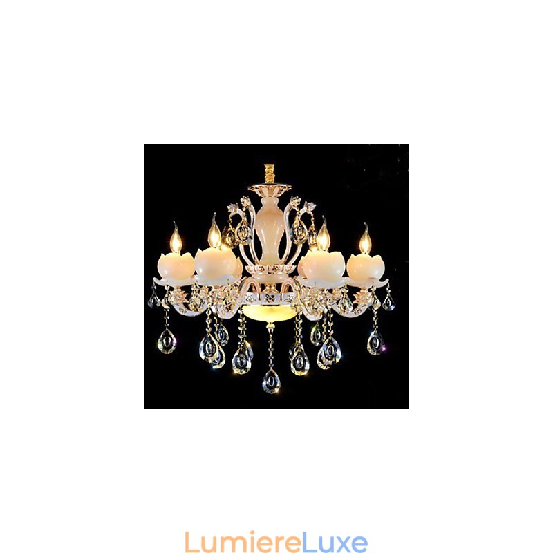 Pendentif de luxe en alliage de zinc et cristal de jade de style européen