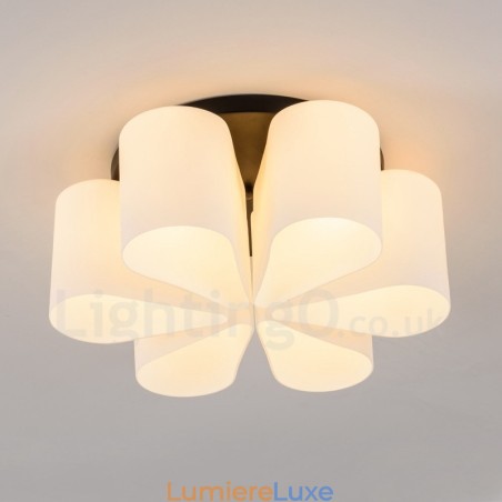 Plafonnier encastré rustique à 6 lumières Plafonnier encastré rustique à 6 lumières