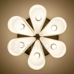 Plafonnier encastré rustique à 6 lumières