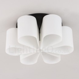 Plafonnier encastré rustique à 6 lumières