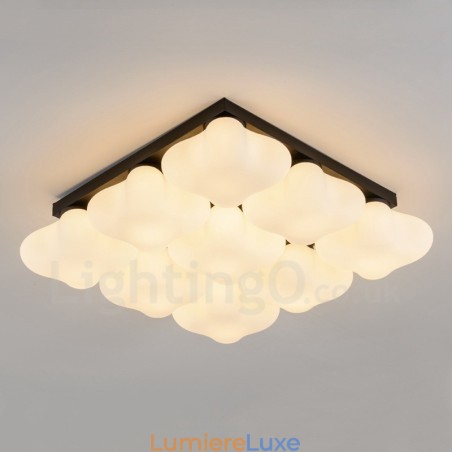 Plafonnier encastré rustique à 9 lumières Plafonnier encastré rustique à 9 lumières