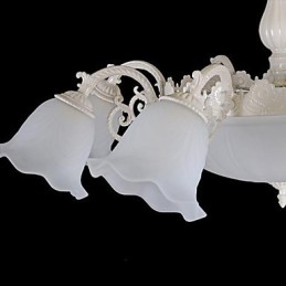 Plafonnier blanc rétro classique européen