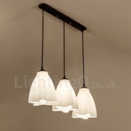 Suspension classique traditionnelle à 3 lumières en métal intégrée