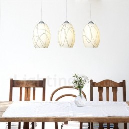 Suspension contemporaine moderne à 3 lumières en métal intégrée