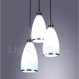 Suspension contemporaine moderne à 3 lumières en métal intégrée