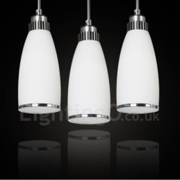Suspension contemporaine moderne à 3 lumières en métal intégrée