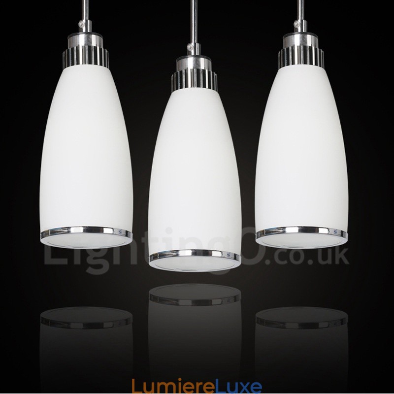 Suspension contemporaine moderne à 3 lumières en métal intégrée