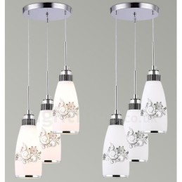 Suspension contemporaine moderne à 3 lumières en métal intégrée