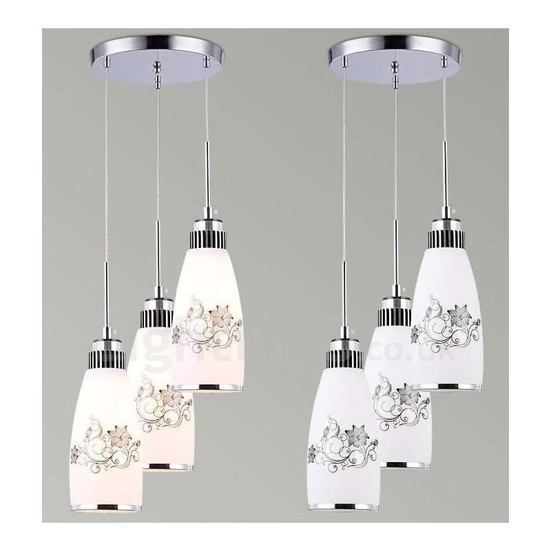 Suspension contemporaine moderne à 3 lumières en métal intégrée