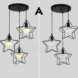 Suspension intégrée contemporaine moderne à 3 lumières