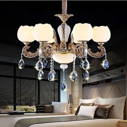 Pendentif en cristal de style européen créatif style coréen américain en alliage de zinc lumières de jardin