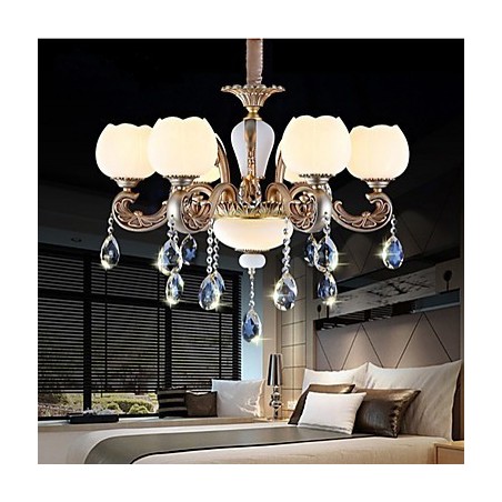 Pendentif en cristal de style européen créatif style coréen américain en alliage de zinc lumières de jardin Pendentif en cristal de style européen créatif style coréen américain en alliage de zinc lumières de jardin